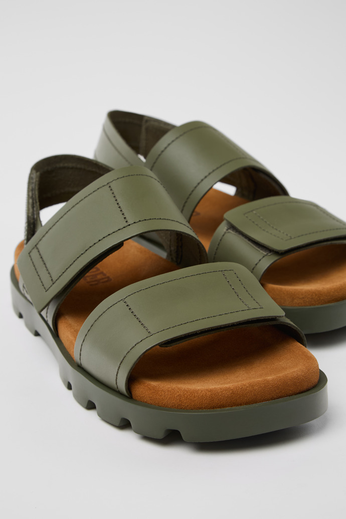 Camper Brutus Sandal - Grüne Ledersandalen für Herren.