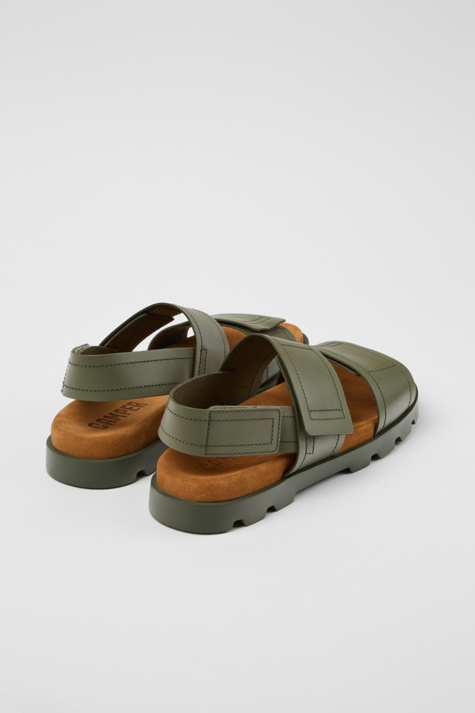 Camper Brutus Sandal - Grüne Ledersandalen für Herren.