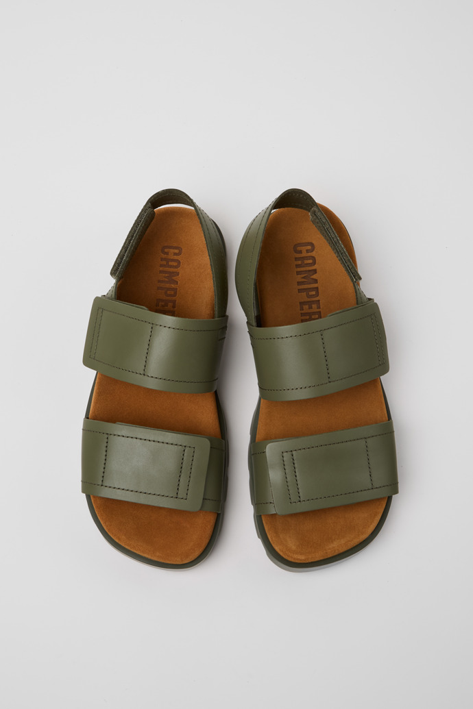 Camper Brutus Sandal - Grüne Ledersandalen für Herren.
