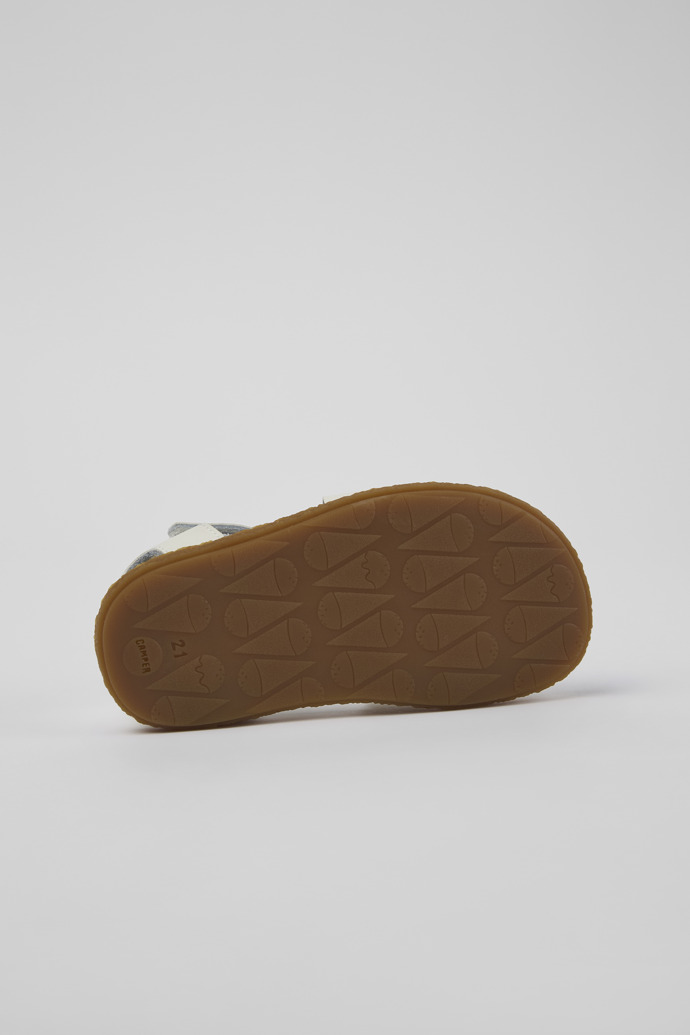 Camper Twins - Weiße Ledersandalen mit Doppelriemen