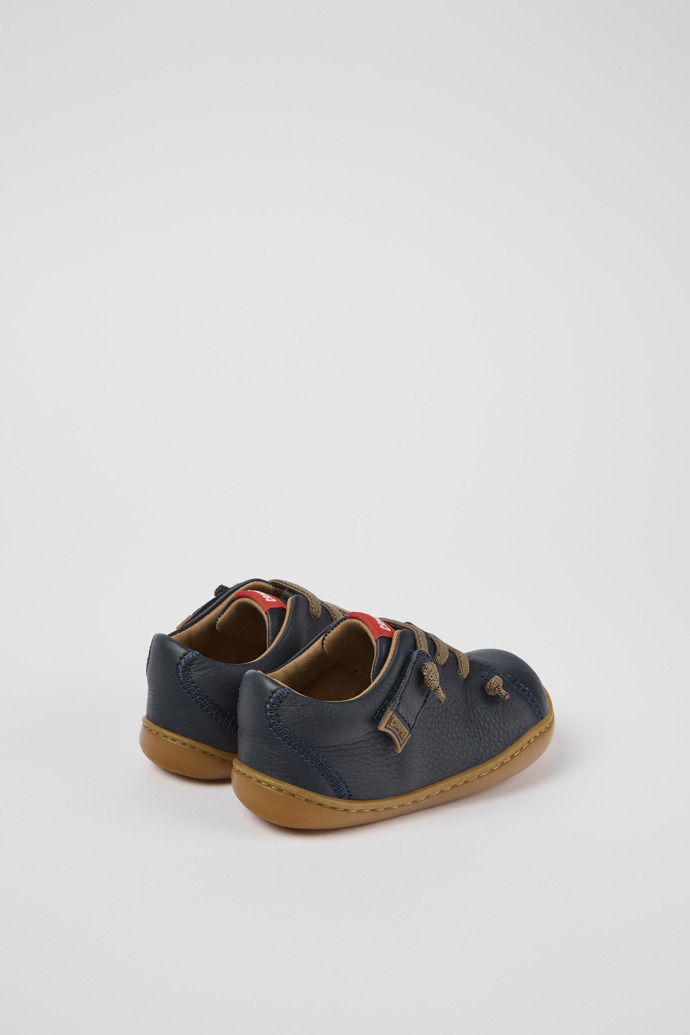 Camper Peu - Blauer Kinderschuh aus Leder.