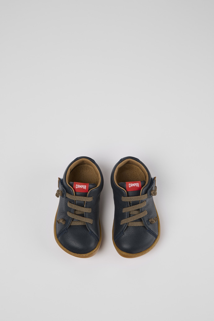Camper Peu - Blauer Kinderschuh aus Leder.