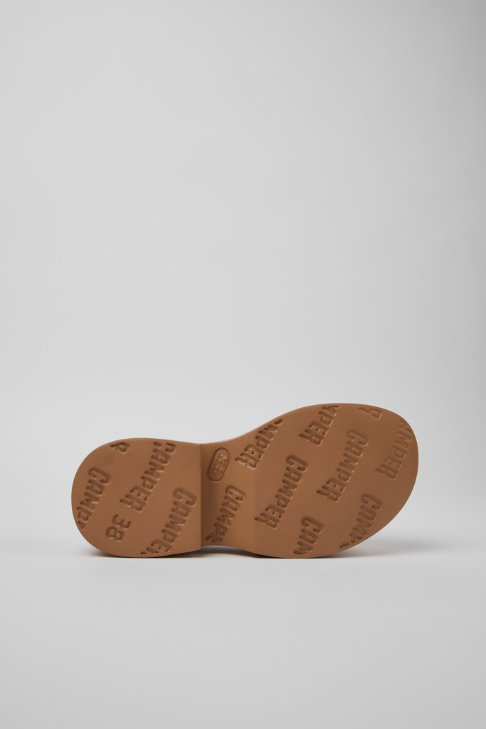 Camper Tasha - Nudefarbene Ledersandalen für Damen.