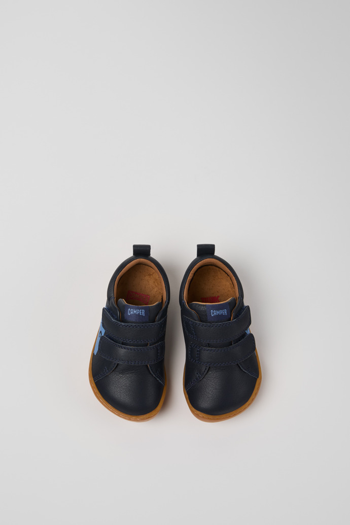 Camper Twins - Blauer Kindersneaker aus Leder.