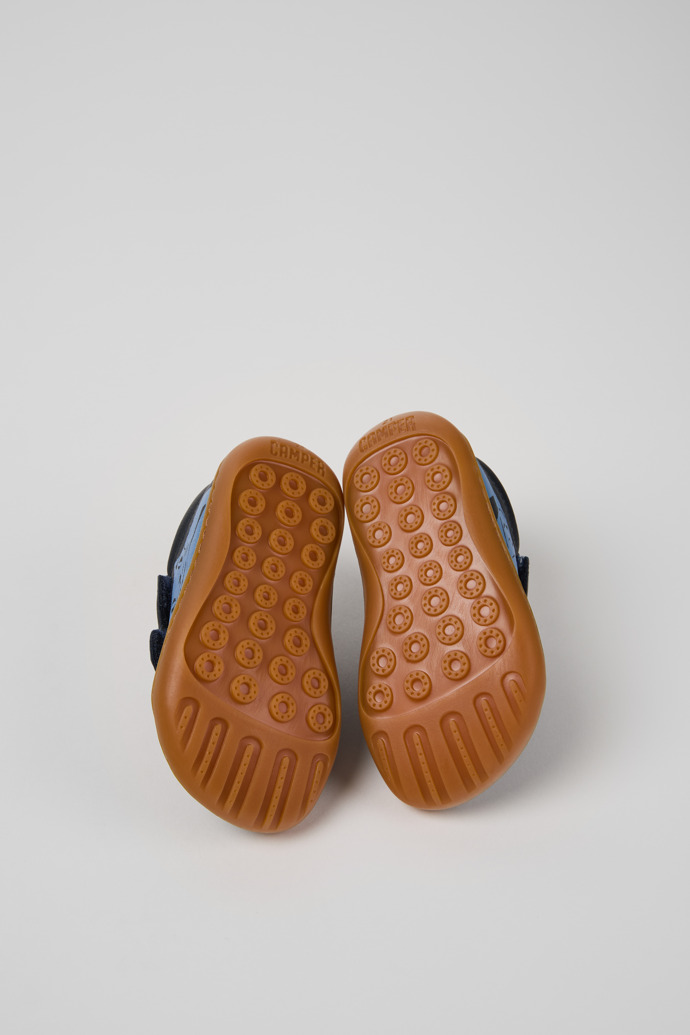 Camper Twins - Blauer Kindersneaker aus Leder.