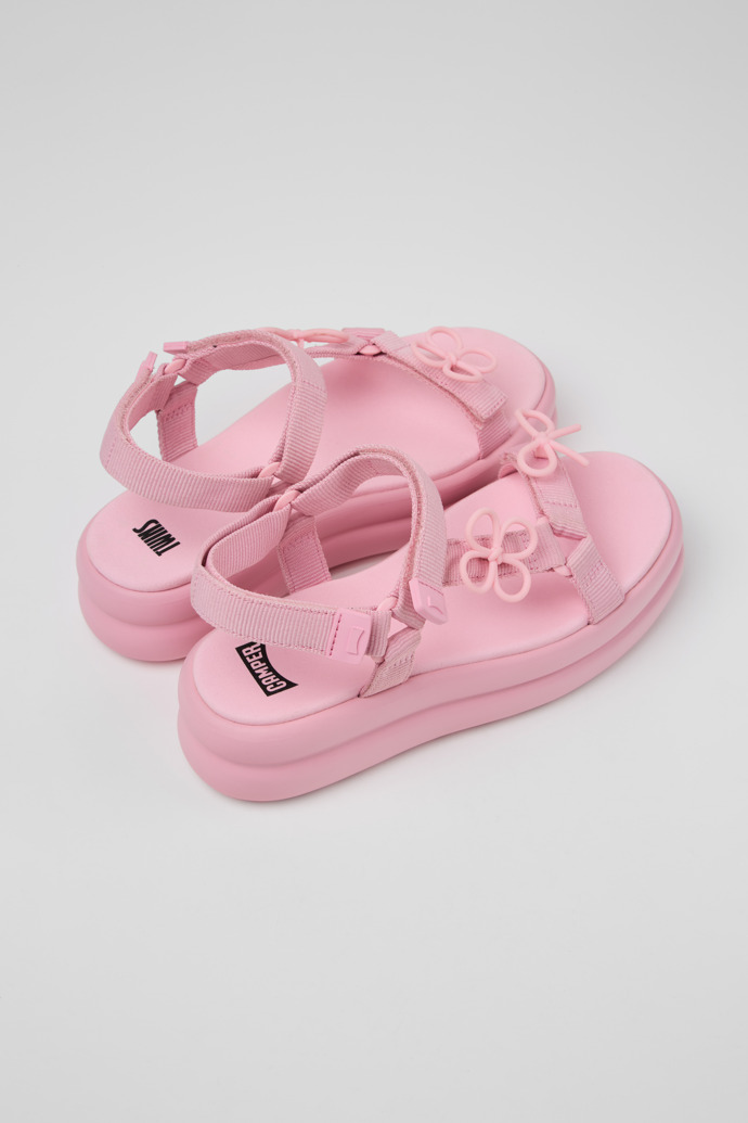 Camper Twins - Rosa Damen-Sandalen aus Recycling-PET.