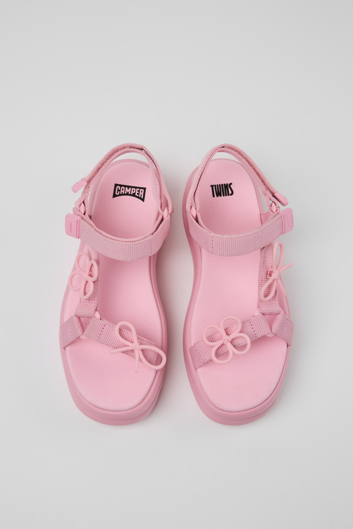 Camper Twins - Rosa Damen-Sandalen aus Recycling-PET.