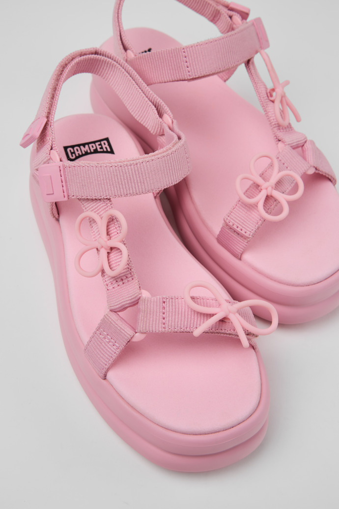 Camper Twins - Rosa Damen-Sandalen aus Recycling-PET.