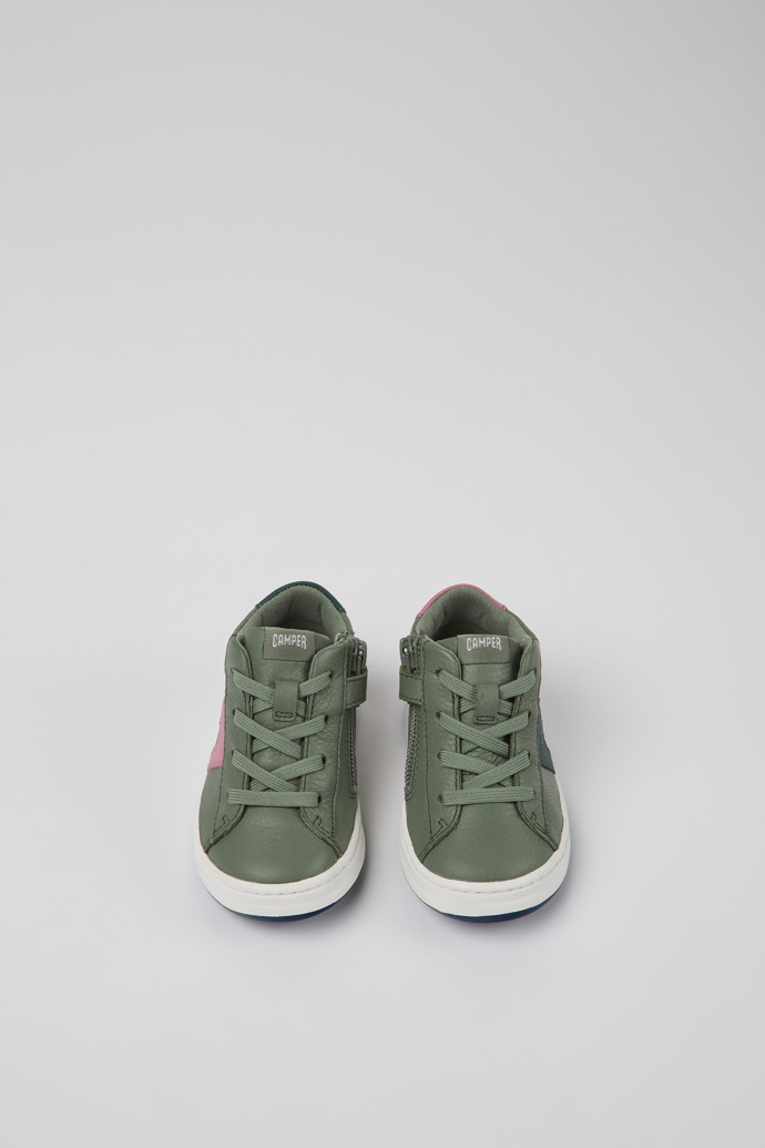 Camper Twins - Grüner Kindersneaker aus Leder