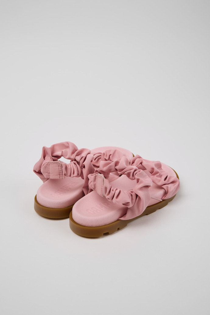 Camper Brutus Sandal - Rosa Sandalen aus Leder und recyceltem PET für Kinder.