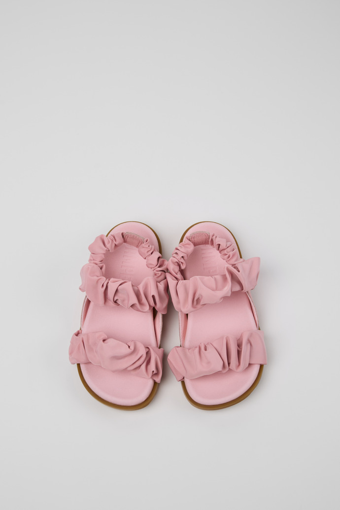 Camper Brutus Sandal - Rosa Sandalen aus Leder und recyceltem PET für Kinder.