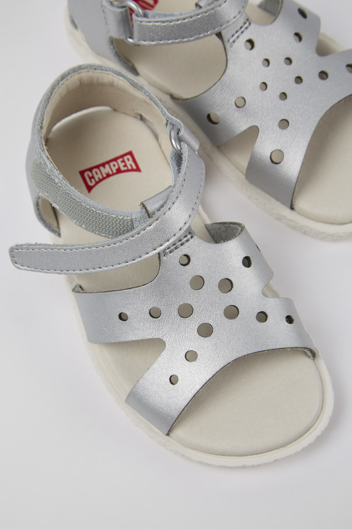 Camper Twins - Graue Ledersandalen