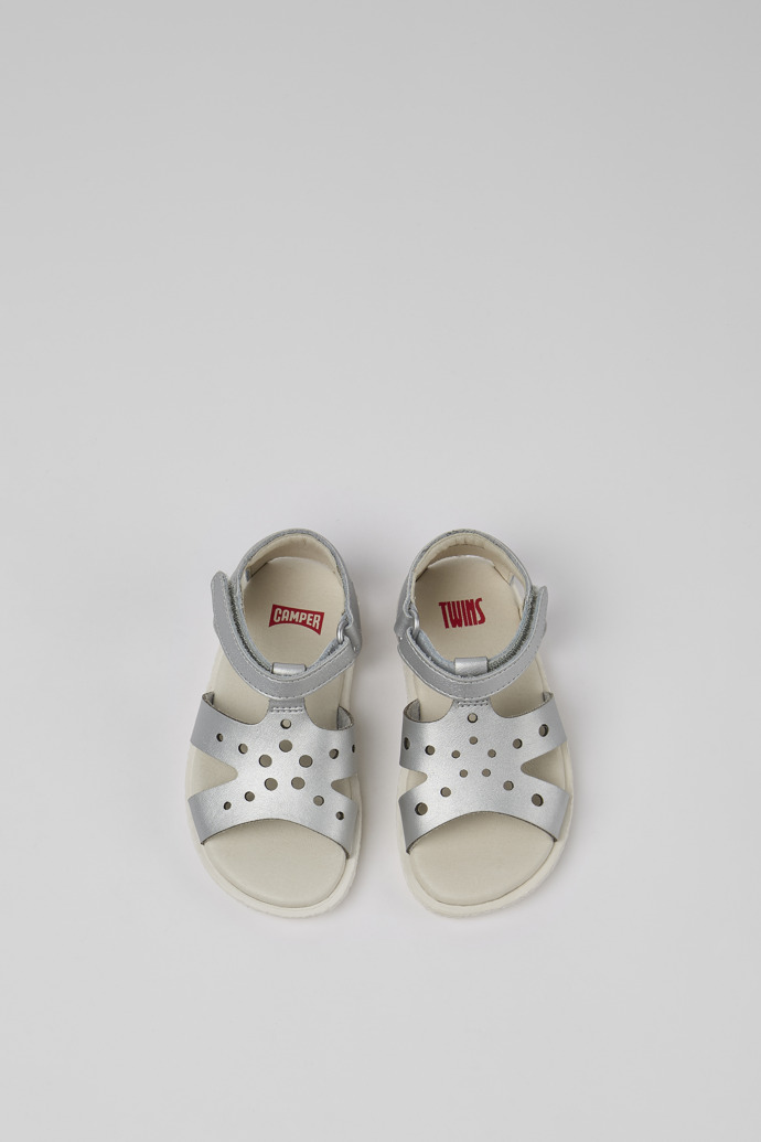 Camper Twins - Graue Ledersandalen