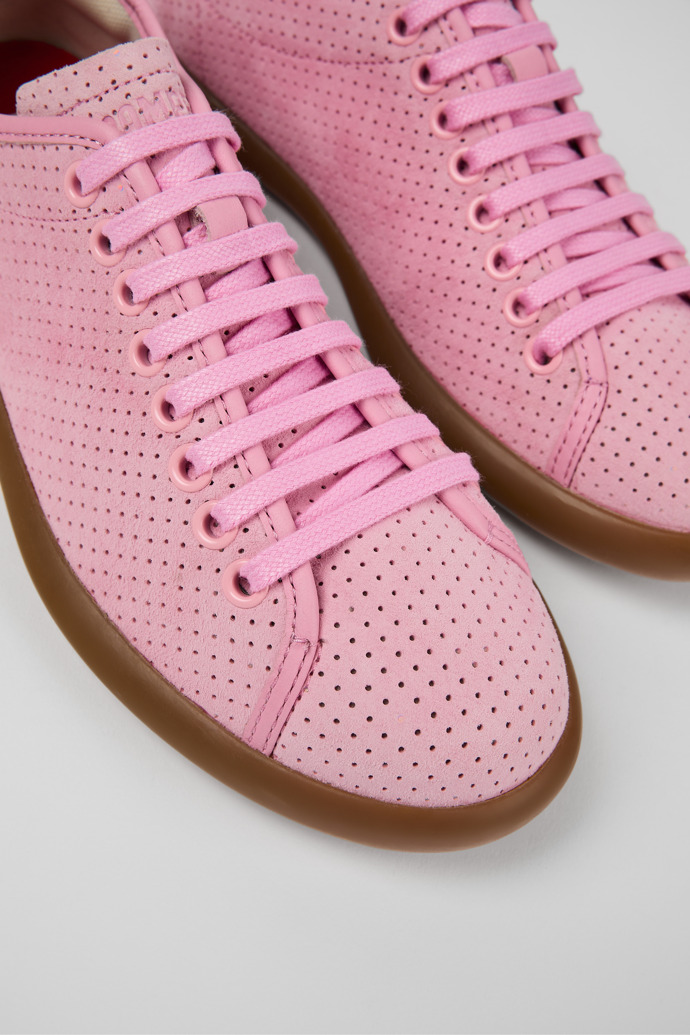 Camper Pelotas Soller - Rosafarbener Damensneaker aus Nubukleder/Leder