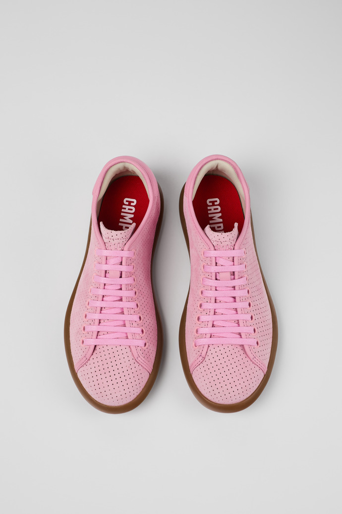 Camper Pelotas Soller - Rosafarbener Damensneaker aus Nubukleder/Leder