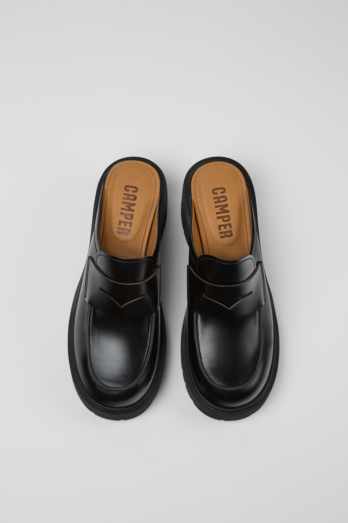 Camper Milah - Schwarze Lederclogs für Damen