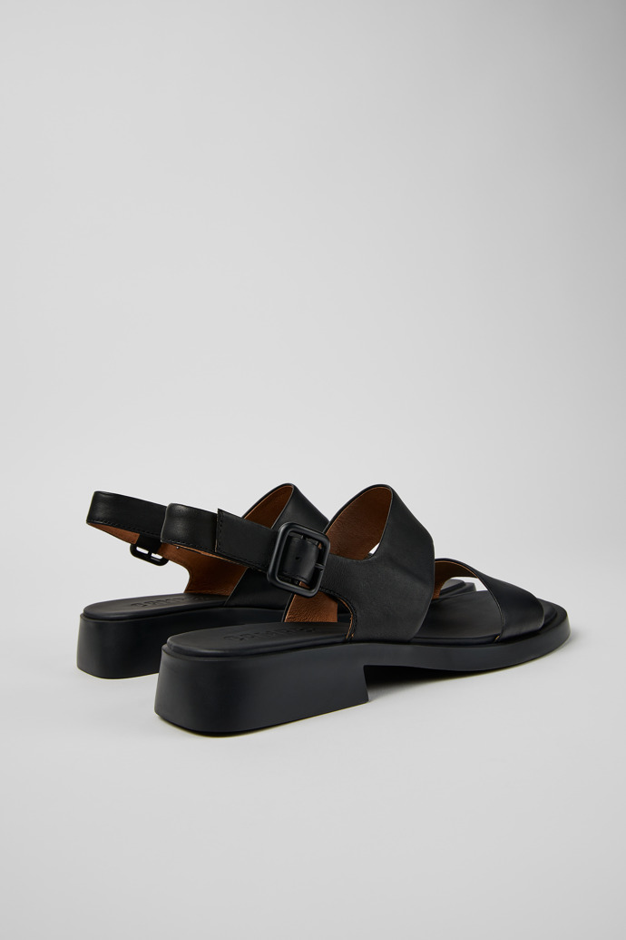 Camper Dana - Schwarze Ledersandale für Damen.