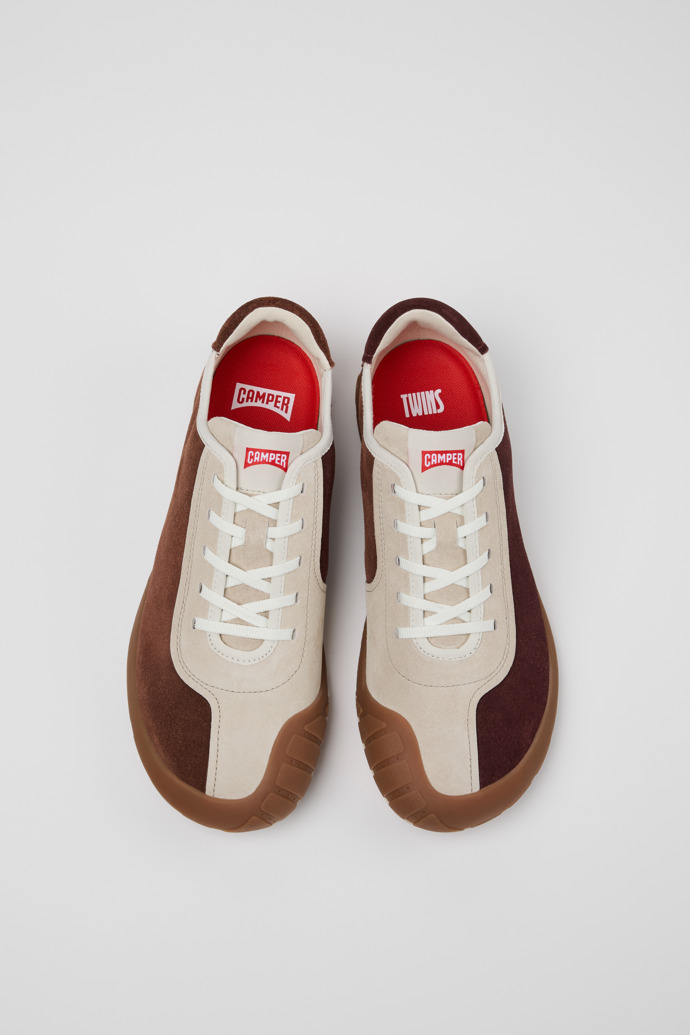 Camper Twins - Mehrfarbiger Herrensneaker aus Veloursleder und Nubukleder.