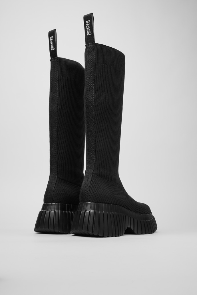 Camper Pix BCN - TENCEL - Schwarze Stiefel aus TENCEL™ Lyocell für Damen.