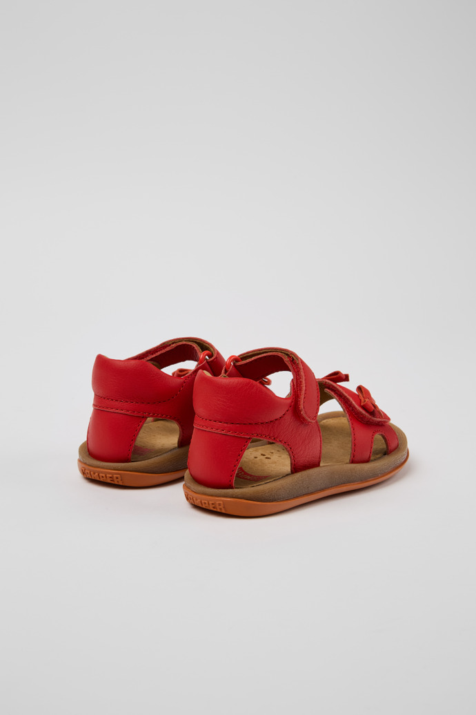 Camper Twins - Rote Kindersandale aus Leder.