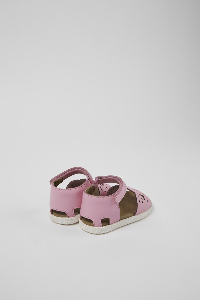 Camper Twins - Rosafarbene Ledersandalen mit Doppelriemen