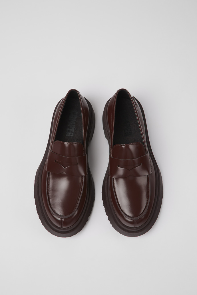 Camper Walden - Weinroter Damenloafer aus Leder
