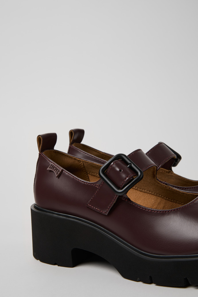 Camper Milah - Weinroter Lederschuh für Damen.