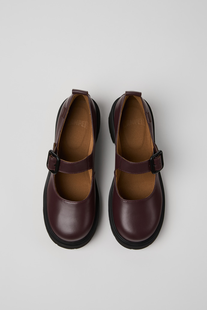 Camper Milah - Weinroter Lederschuh für Damen.