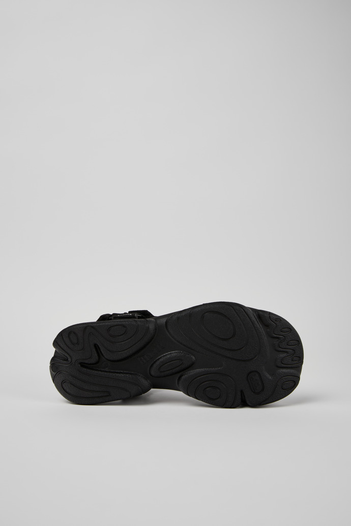 Camper Karst Sandal - Schwarze Herrensandale aus recyceltem PET-Webbing.
