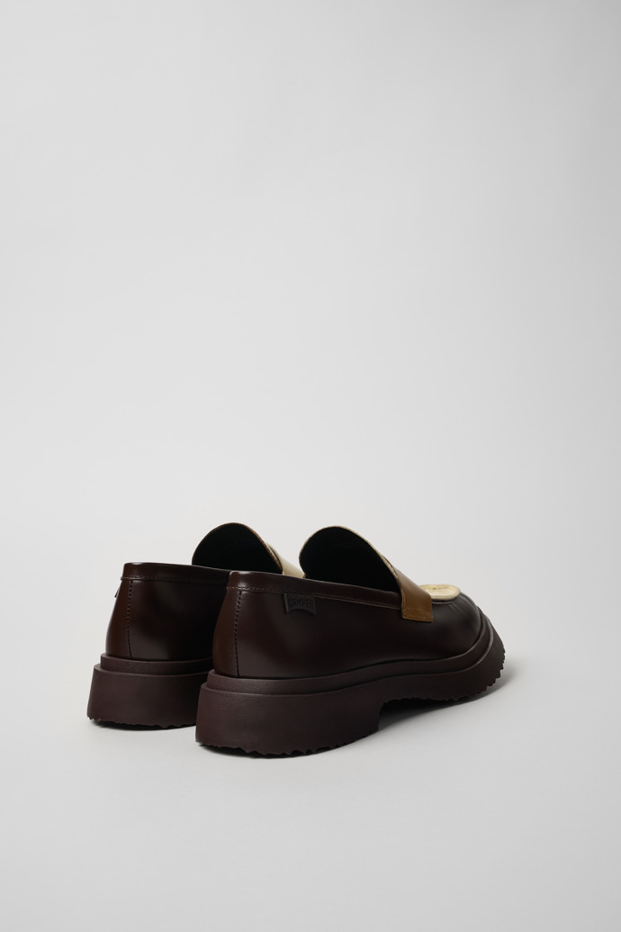 Camper Twins - Braune und weiße Lederloafer für Herren
