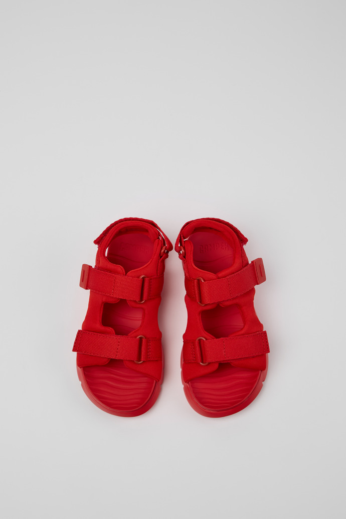 Camper Oruga - Rote Kindersandale aus Textil.
