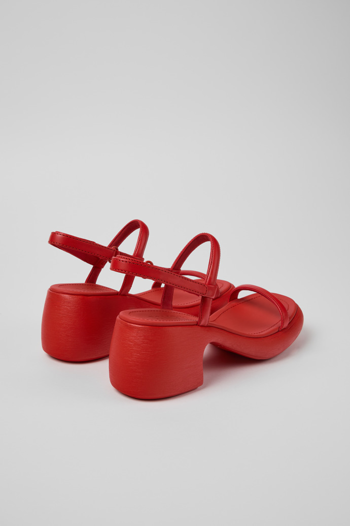 Camper Thelma - Rote Damensandale aus Leder.