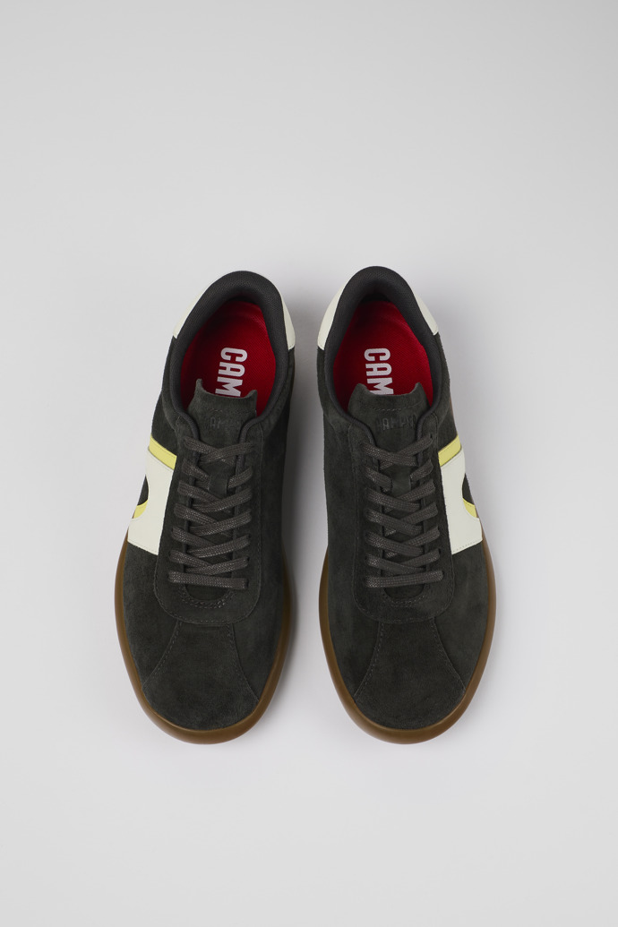 Camper Pelotas Soller - Dunkelgrauer Herrensneaker aus Nubukleder/Leder