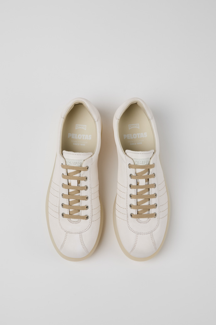 Camper Pelotas - Weißer Lederschuh für Damen.