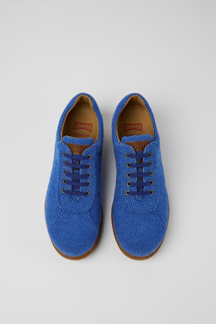 Camper Pelotas - Blauer Herrenschuh aus Wolle, Viskose und Leder
