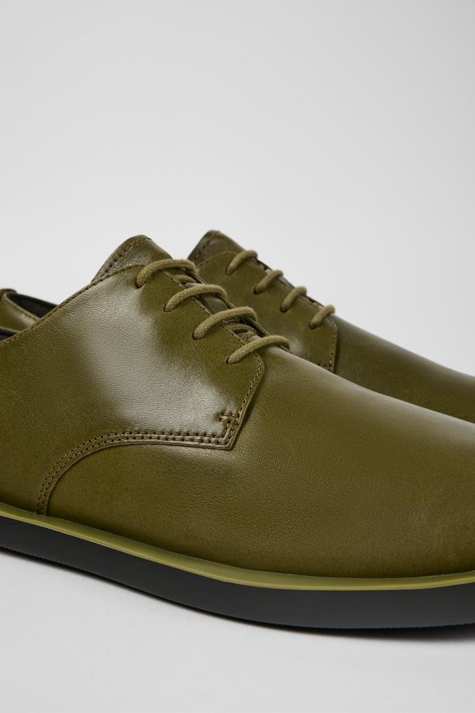 Camper Wagon - Grüner Lederschnürschuh für Herren