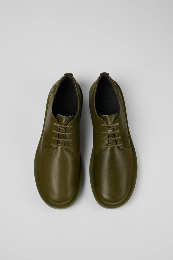 Camper Wagon - Grüner Lederschnürschuh für Herren