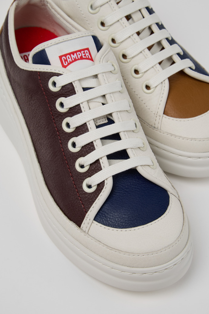 Camper Twins - Mehrfarbiger Ledersneaker für Damen.