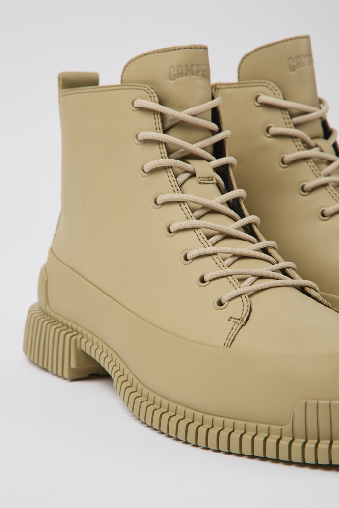 Camper Pix - Beige Damenstiefelette aus Leder