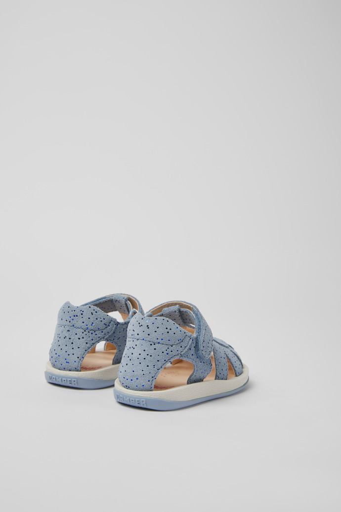 Camper Bicho - Blaue Kindersandale aus Nubukleder