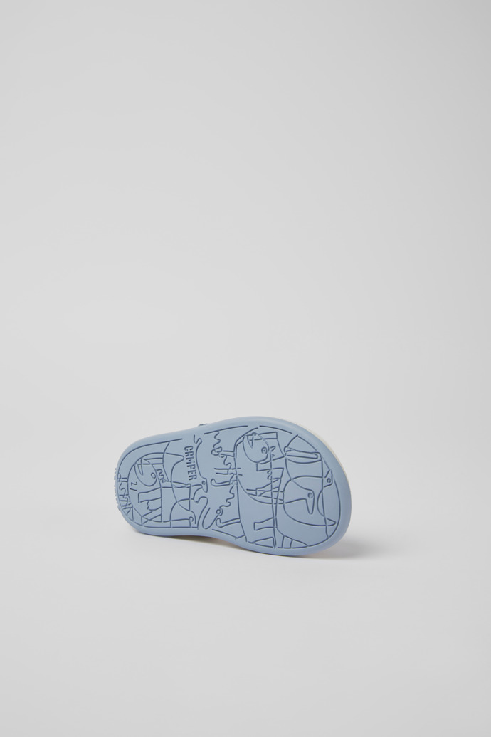 Camper Bicho - Blaue Kindersandale aus Nubukleder