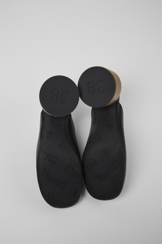 Camper Twins - Schwarze Lederclogs für Damen