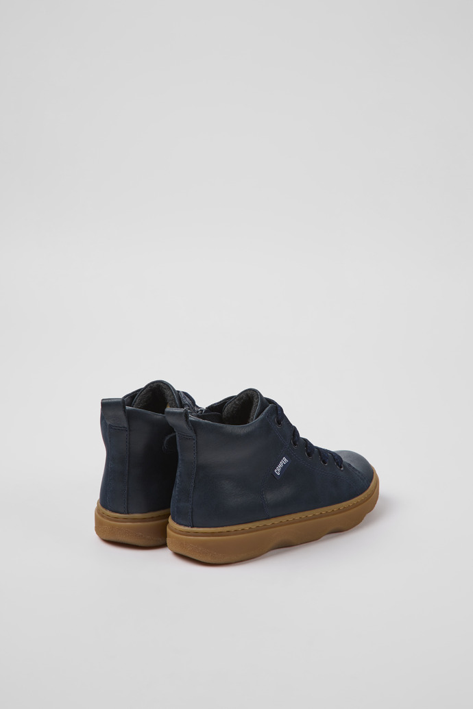 Camper Kiddo - Blaue Kinderstiefelette aus Leder.