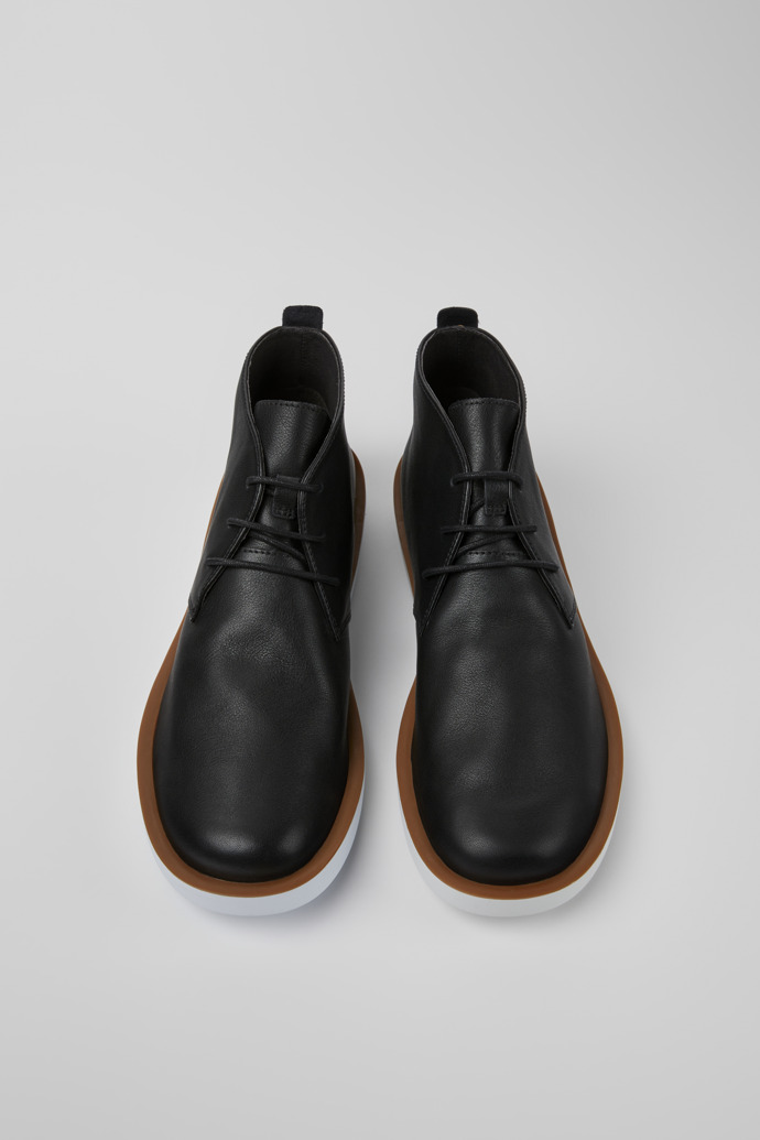 Camper Wagon - Schwarzer Herrenschuh aus Leder
