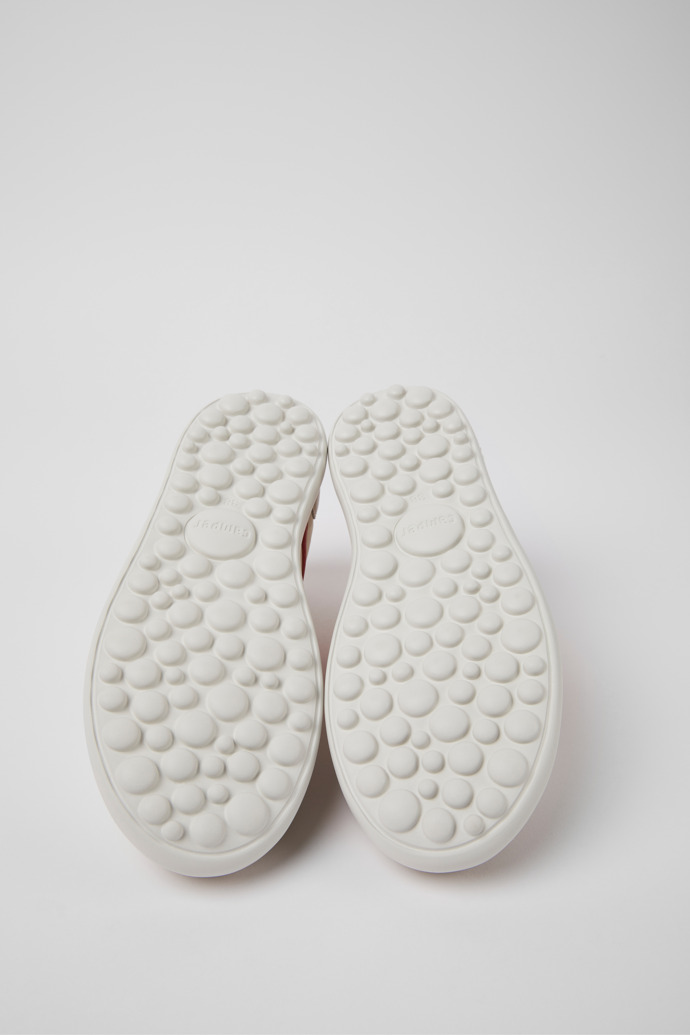 Camper Pelotas XLite - Weiß-roter Damensneaker aus Leder und Textil