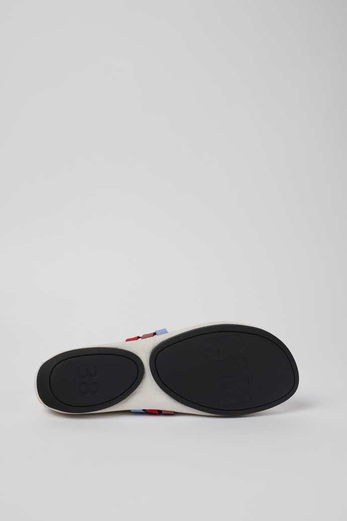 Camper Twins - Weiße Lederballerinas/Mokassins für Damen.