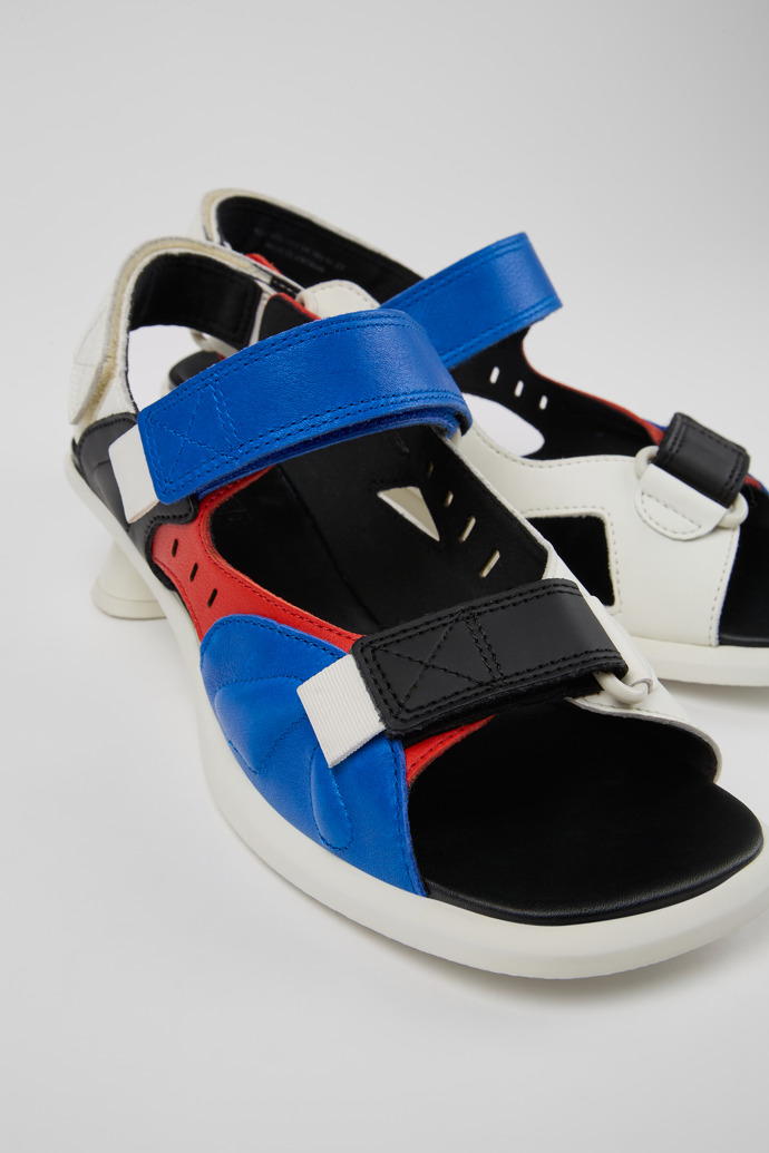 Camper Dina - Mehrfarbige Doppelriemen-Sandalen recyceltes Leder