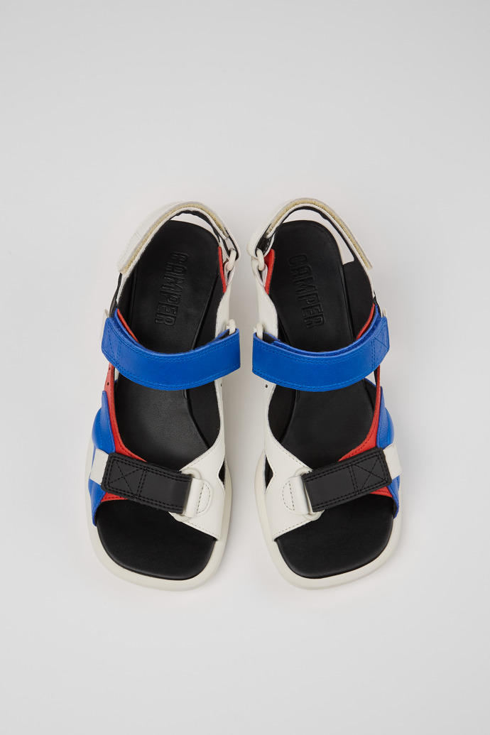 Camper Dina - Mehrfarbige Doppelriemen-Sandalen recyceltes Leder