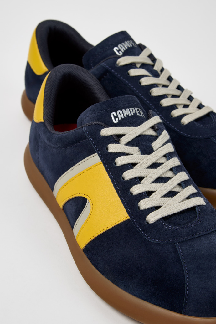 Camper Pelotas Soller - Mehrfarbiger Herrensneaker aus Leder und Nubukleder.