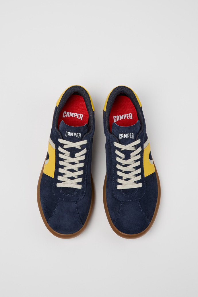 Camper Pelotas Soller - Mehrfarbiger Herrensneaker aus Leder und Nubukleder.